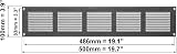 EUROPLAST 500x100mm Galvanised Metal Air Vent Grille Cover with Insect Mesh view 2