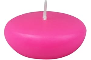 Zest Candle 24-Piece Floating Candles, 2.25-Inch, Hot Pink
