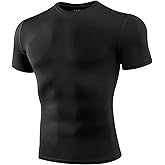 Niksa Men's Compression Shirts 1/2/4 Pack, Workout Gym Shirt Short Sleeve, Moisture Wicking Active Fit Base Layer T-Shirt
