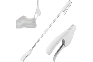 Smlper 27" Shoe Horn Long Handle for seniors and pregnant women, Extended Foot Shoe Funnel，shoe threading aid eliminates the need to bend over