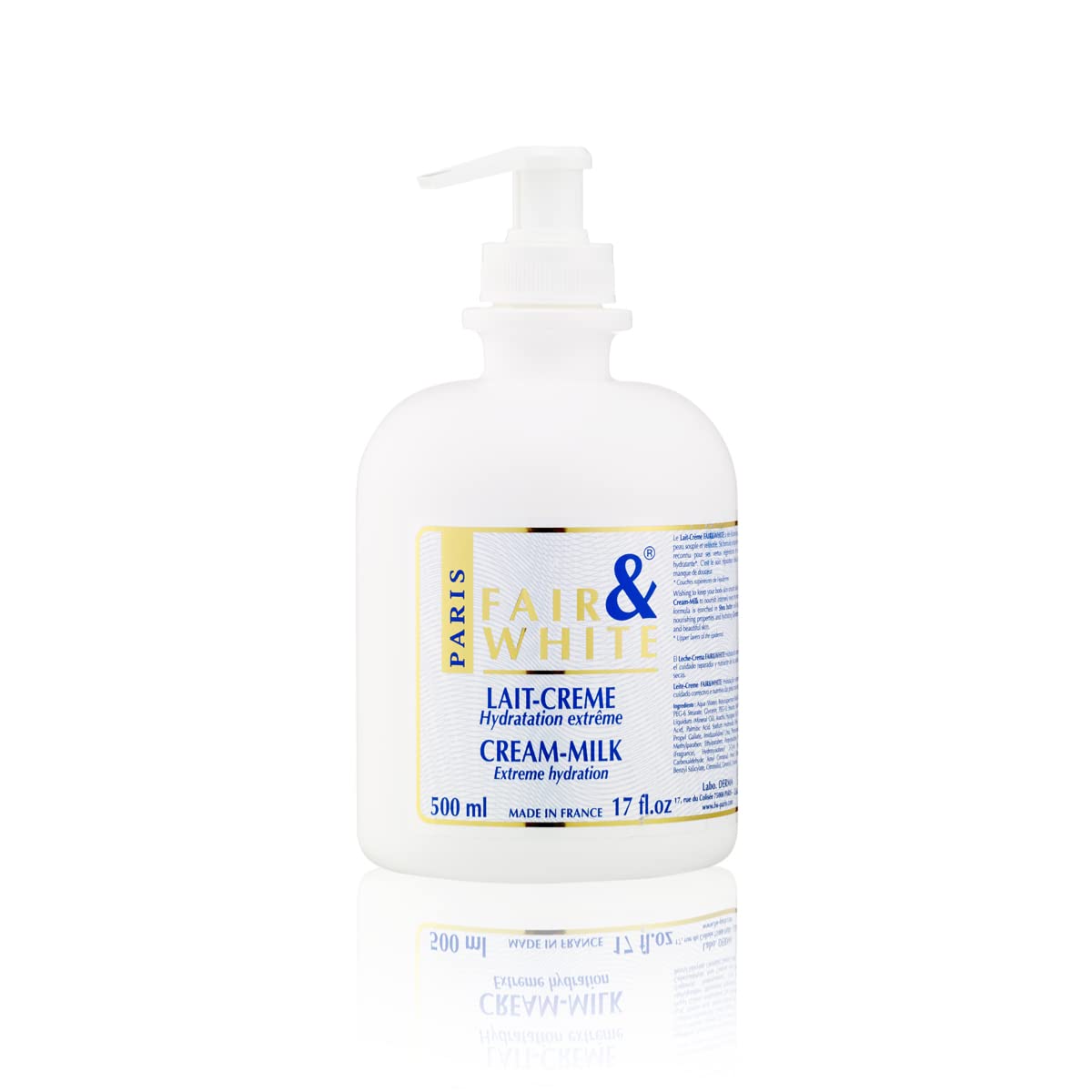 Fair and White Original Cosmetic for Blemished Skin Milk Cream Ultimate Moisturiser 500 ml