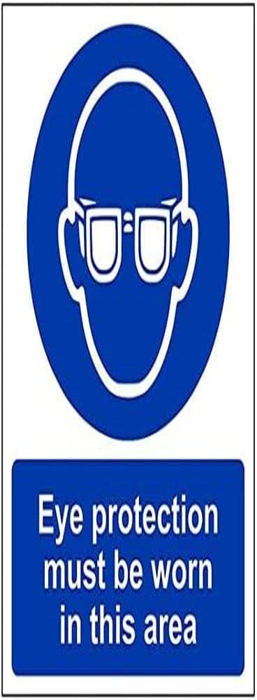 V Safety Mandatory PPE - Eye Protection Must Be Worn In This Area - 150 X 200mm — image 1