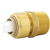 Jones Stephens C77421LF 3/8" x 1/2" MPT PlumBite Push On Reducing Adapter, Bag of 1