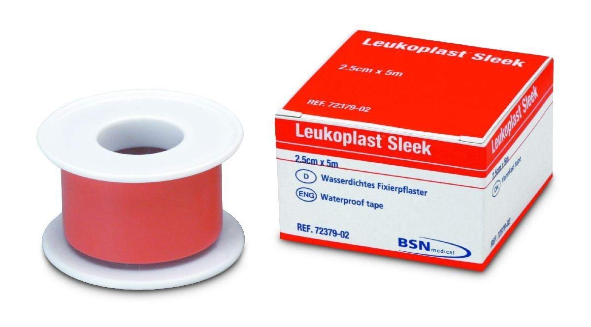 BSN Leukoplast Sleek High Strength Waterproof Adhesive Tape, 2.5cm x 5m, Pack of 1
