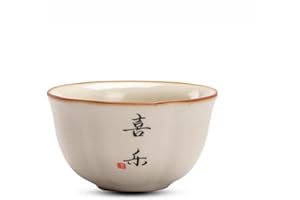 LEEDJUINE Tea Cup Ru Kiln Beige, 50ml 1.7oz, Tea Tasting Cup Master's Cup Household Ceramics Tea Set