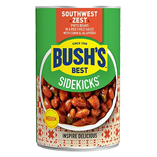 BUSH'S BEST Southwest Zest Pinto Beans, Source of Plant Based Protein