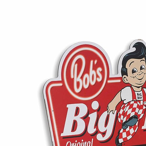 Open Road Brands Bob's Big Boy Double Deck Hamburger Metal Sign Vintage Bob's Big Boy Wall Art