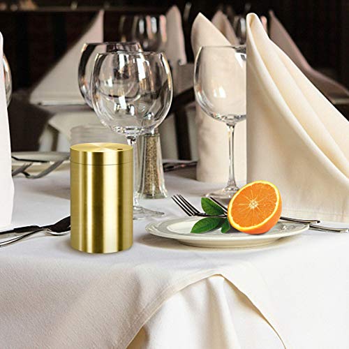 KClFSYMX Brass Toothpick Holder Dispenser, Modern Storage Holder with