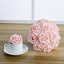 Breeze Talk Artificial Flowers Blush Roses 25pcs
