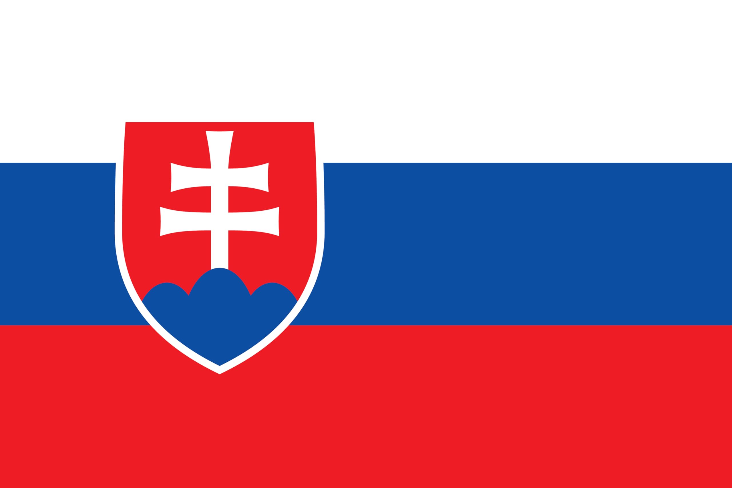 Premium Flag - 90 x 150 cm / 150 cm / 90 cm - Made of Polyester with Golden Eyelets - Durable and Weatherproof (Slovakia)