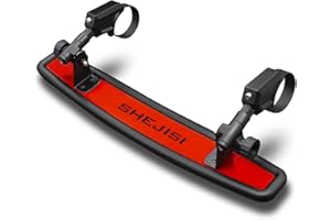 SHEJISI UTV Mirrors, Aluminum Alloy Material,2024 New RZR Rear View Mirror for 1.5" to 2" Inch Roll Cage, Adjustable for Best View, Compatible with Polaris RZR,Kawasaki Mule, Honda Pioneer,Can am X3