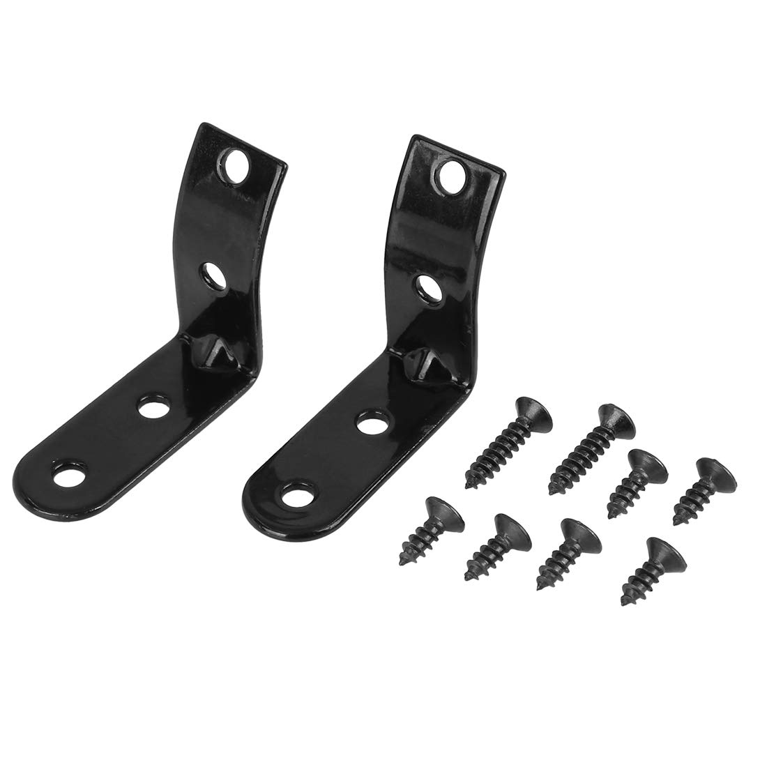X AUTOHAUX Car Glove Box Lid Hinge Snapped Repair Fix Kit Black Metal Brackets