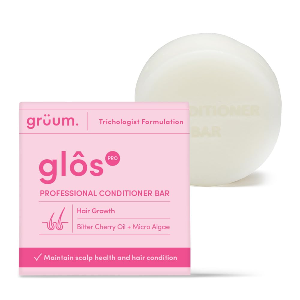 grüum Hair Growth Hair Conditioner Bar 50g - SLES, EDTA & Paraben Free Conditioner Bar for Hair Lasts up to 60 Washes - Plant-Based Vegan Solid Conditioners Bars for Hairs