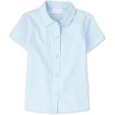 The Children'S Place Girls Short Sleeve Poplin Button Down Shirt