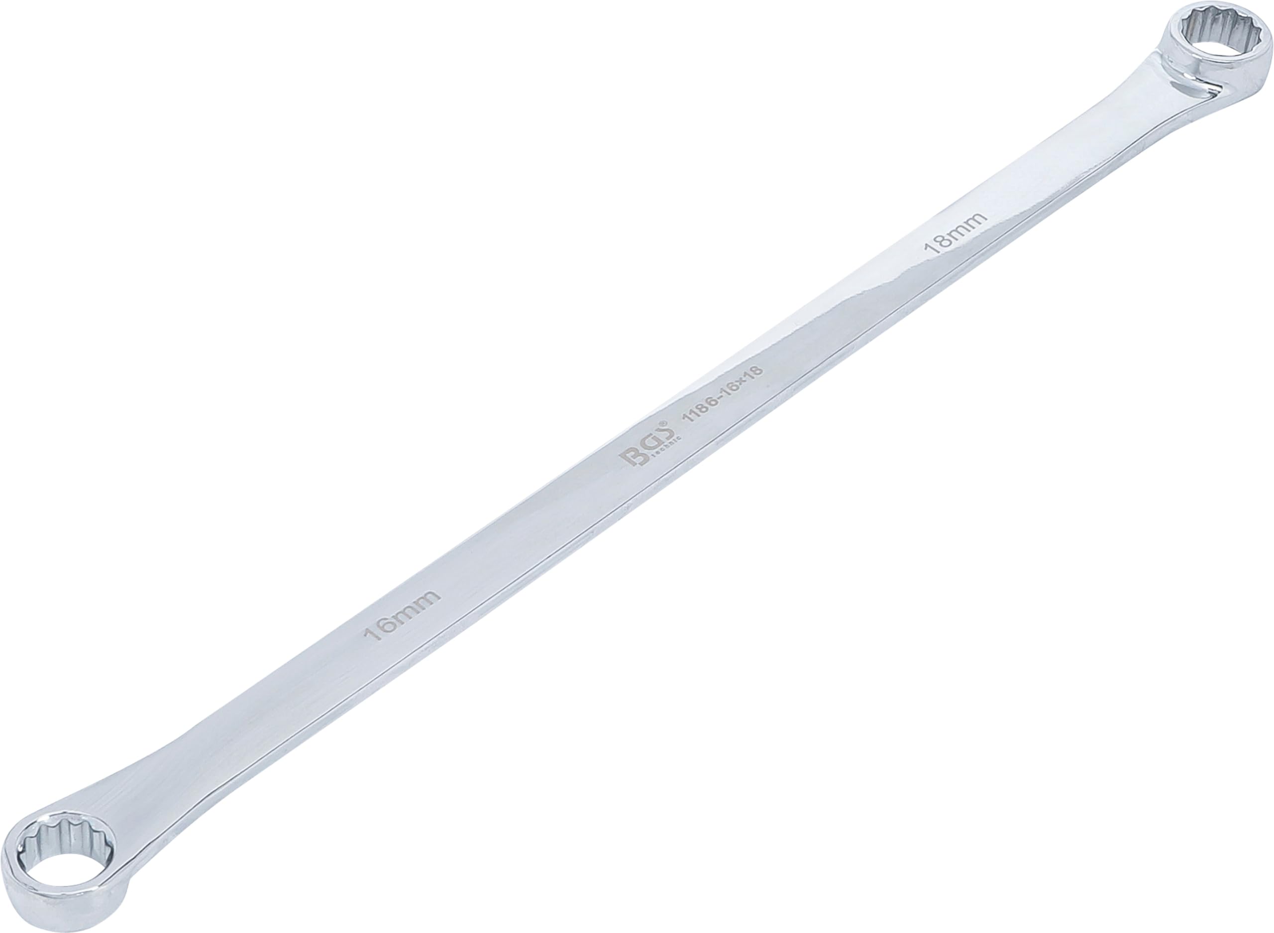 BGS 1186-16x18 | Double Ring Spanner | extra long | 16 x 18 mm