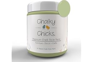 Chalky Chicks Chalk Paint - Chalk Paint for Furniture, Craft Paint, Cabinet Paint, Wood Paint, and Furniture Paint, Spray Paint-Ready for Home Decor - Lily Pad (Green) 4 Fl Oz (Pack of 1)