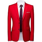 UNINUKOO Mens Blazer Jacket Casual 2 Buttons Suit Jacket Single Breasted Sport Coats Modern Wedding Tux Blazer