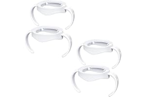 4 Pack Bottle Handles for Philips Avent Bottles, Compatible Avent Holder, Wide Mouth PP Glass Bottle Grip Handle Accessories 