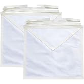 Masonic White Apprentice Fellowcraft Aprons for Lodge Members Duck Cotton Masonic Regalia, Freemason Ritual Ceremony ap#01
