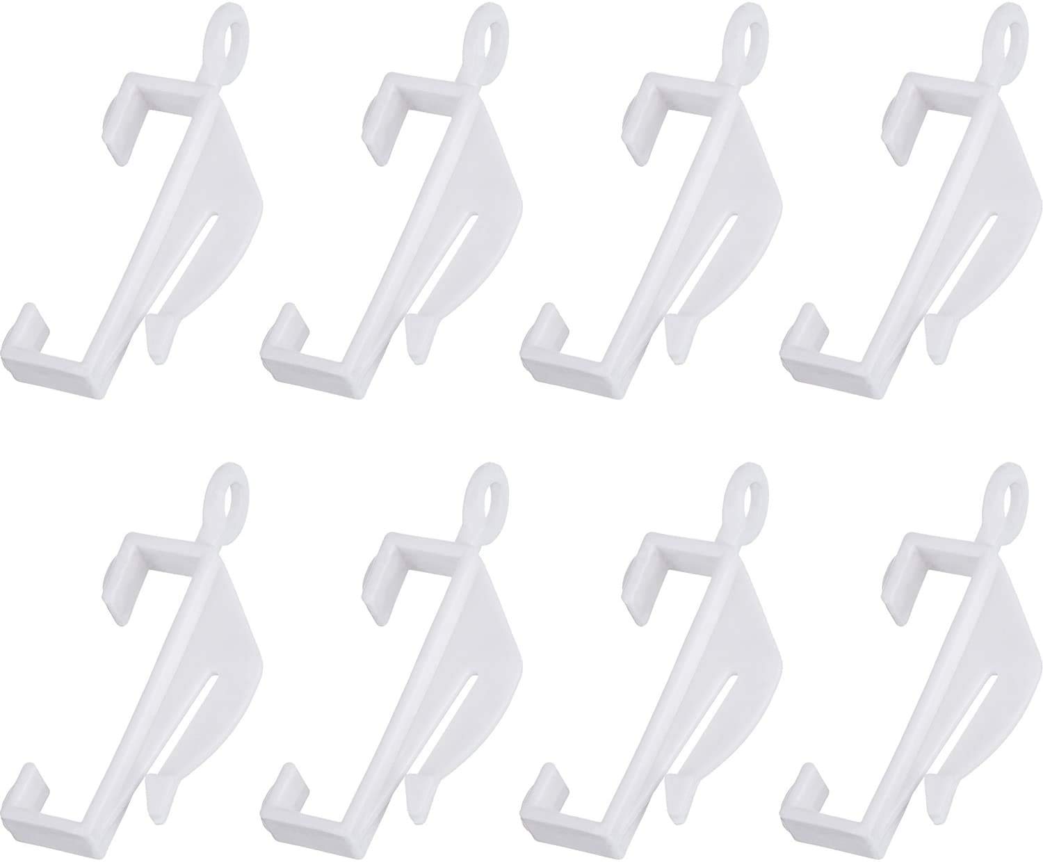 JASLY Plastic Curtain Rail Sliding Hooks for Curtain Decorative Track, 50 Pack