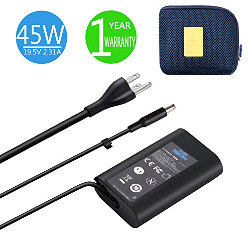 45W 19.5V 2.31A Charger Power Supply for Dell XPS 12/12 MLK/XPS 13 / Inspiron 14 (7437) Laptops with 2.9ft Power Cord Including a Carrying Pouch