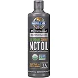 Garden of Life Dr. Formulated Brain Health 100% Organic Coconut MCT Oil 16 fl oz Unflavored, 13g MCTs, Keto & Paleo Diet Frie
