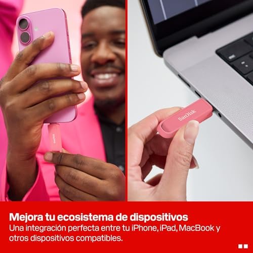 Unidade de telemóvel com USB Tipo-C 512 GB (para smartphones, tablets e computadores, velocidades de 150 MB/s, fazer backups automáticos, recuperação de dados) - Starfish Pink