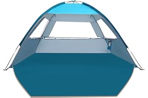 COMMOUDS Beach Tent Sun Shade for 3/4-5/6-7/8-10 Person, UPF 50+ Beach Sun Shelter Canopy Tent, Lightweight, Easy Set Up and Carry
