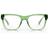 eyebobs - Kvetcher | Premium Reading Glasses for Men and Women | Square Frame for Wide Faces | Available in 0.0x - 4.0x