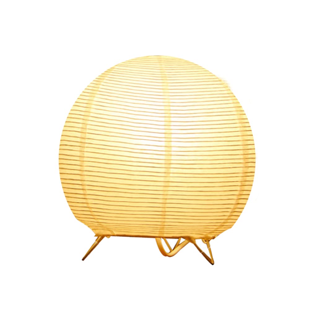 Photo 1 of Bedside Table Lamp Paper and Chrome Standing Lamp Room Decoration Festival Lantern Light Nightstand Desk Lamp Bedroom Dresser Living Kids Room College Dorm Coffee (White)