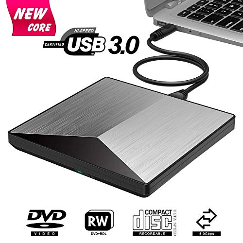 External CD Drive, BOSLISA USB 3.0 CD/DVD+/-RW