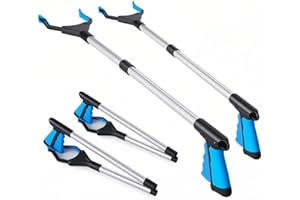 DUMSAMKER 2-Pack Grabber Tool, 32" Long Reacher Grabber Pickup Tool, Trash Picker Grabber for Elderly Grab It Reaching Tool, Garbage Picker Upper Grabber, Litter Pick Up Grab Tool, Claw Grabber