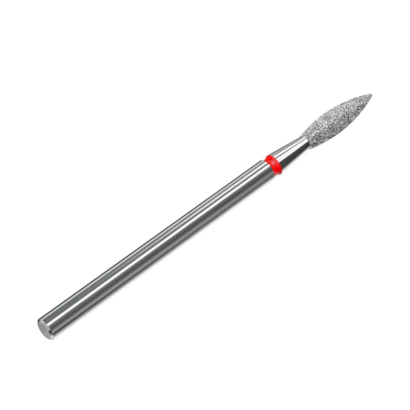 STALEKS PRO - Diamond Bit - Flame (Red Ring) I Attachment for Nail Cutters I Bits for Apparative Manicures and Pedicures I Grinding Attachment for Electric Grinders I Nail Drill Bit (FA10R023/10)