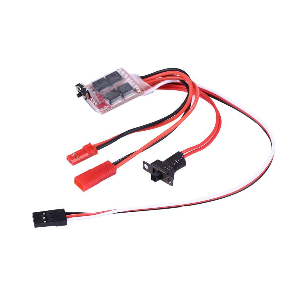 Tbest Electronic Speed Controller, 20A Brushed ESC Electronic Speed Controller With Brake replacement for RC Car/Boat