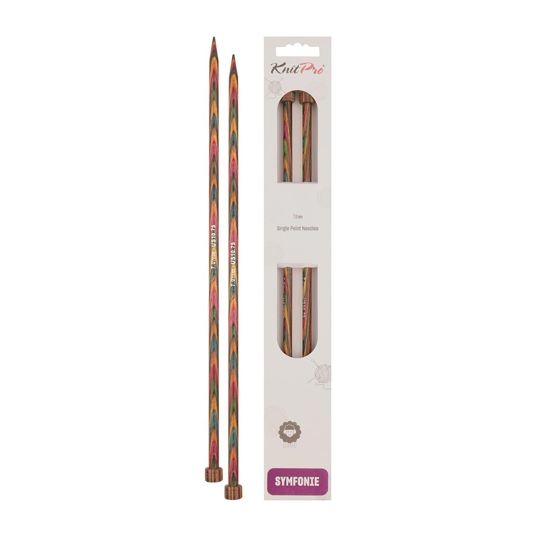 KnitPro Symfonie Single Pointed Needles 10" (25cm) | 7.00mm โ image 1