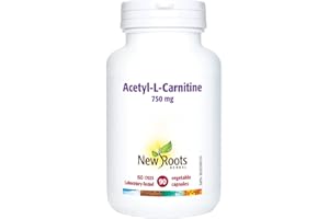NEW ROOTS HERBAL New Roots Acetyl L-Carnitine 750mg, 90 Veg Capsules - ALCAR Brain Support, Enhance Memory & Attention, Boost Stamina - Supports Cognitive Function and Cardiovascular Wellness
