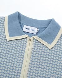 OXKNIT Men's Casual 1960s Mod Style 60s Mod Knit