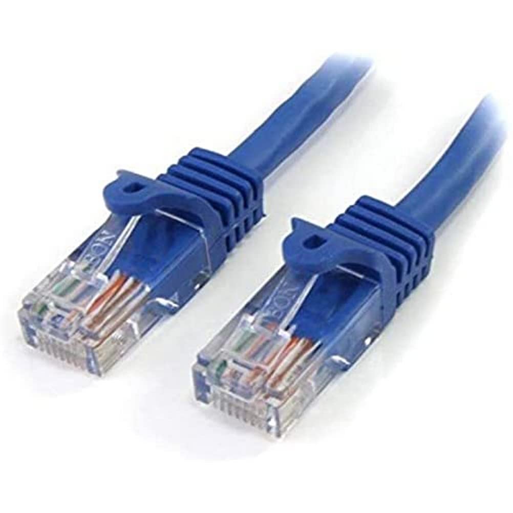StarTech.com 5m Blue Cat5e Snagless RJ45 UTP Patch Cable - 5 m Patch Cord - Ethernet Patch Cable - RJ45 Male to Male Cat 5e Cable (45PAT5MBL)