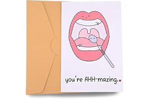 Dentist Thank You Cards You Are Amazing Card Dental Hygienist Assistant Gifts for Women Men Blank Funny Greeting Cards for Ad