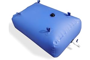FIONEL Water Storage Bladder, 100 Gallon Water Tank with Valve, Water Bob Bathtub Water Storage, Portable Water Tank 100 Gallon Emegency Water Storage Tank Carrier Cart (400L)