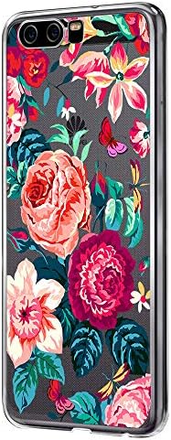 For Huawei P10/P10 life/P10 plus Pink White Blossom Flower Design Protective Cover Soft Clear TPU Silicone Case