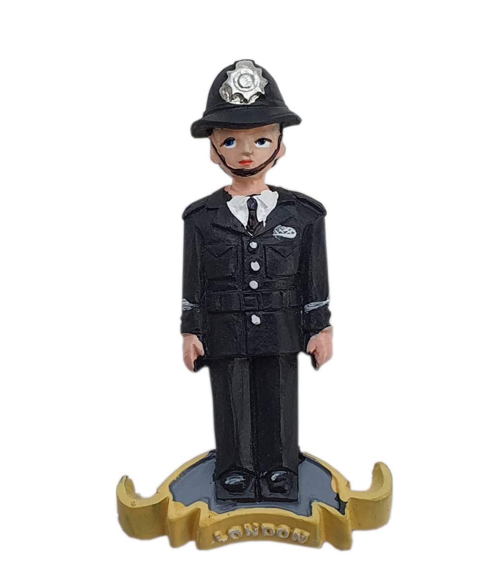 Thomas Benacci British Bobby Fridge Magnet - London's Metropolitan Police Officer Souvenir from England UK - Black Uniform and Top Hat