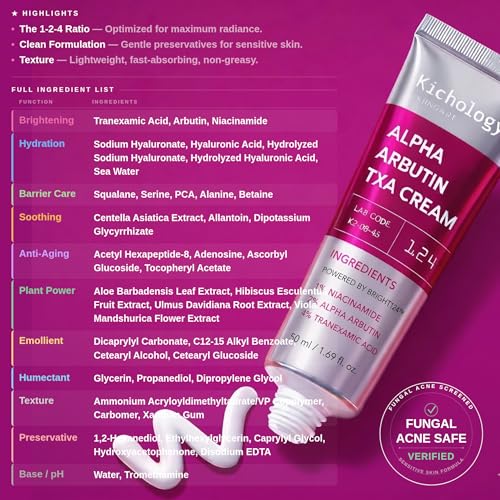 Alpha Arbutin Cream with Niacinamide for Even Skin Tone, Blemishes, Korean Skin Care, 50ml, 1.69 fl.oz.