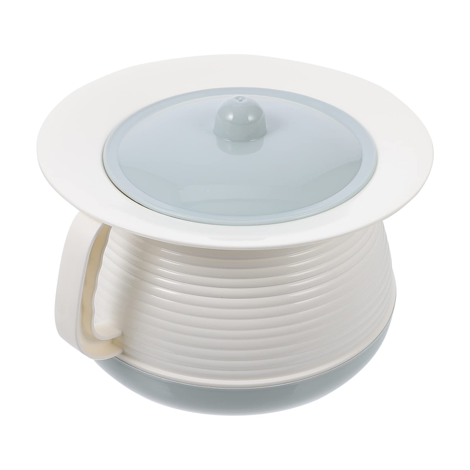 Balacoo Portable Toilet Urinal Spittoon Chamber Pot Potty Pla- stics Bedpan Urine Bucket Bottle with Lid for Adults Child Pregnant Elderly (Sky- Blue)