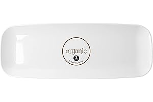 Plasticpro Plastic Serving Trays - White Serving Platters Rectangle 5 X 17.5 Disposable Party Dish Pack of 2