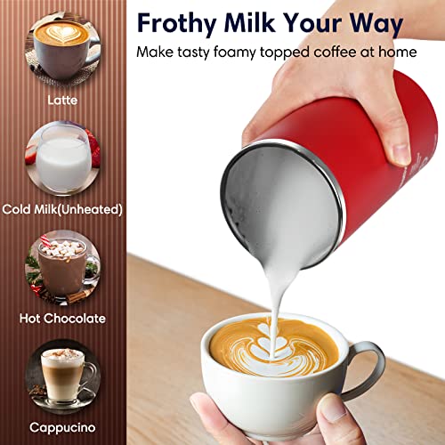 Single Serve Coffee Maker with Milk Frother, 2In1 Cappuccino Coffee