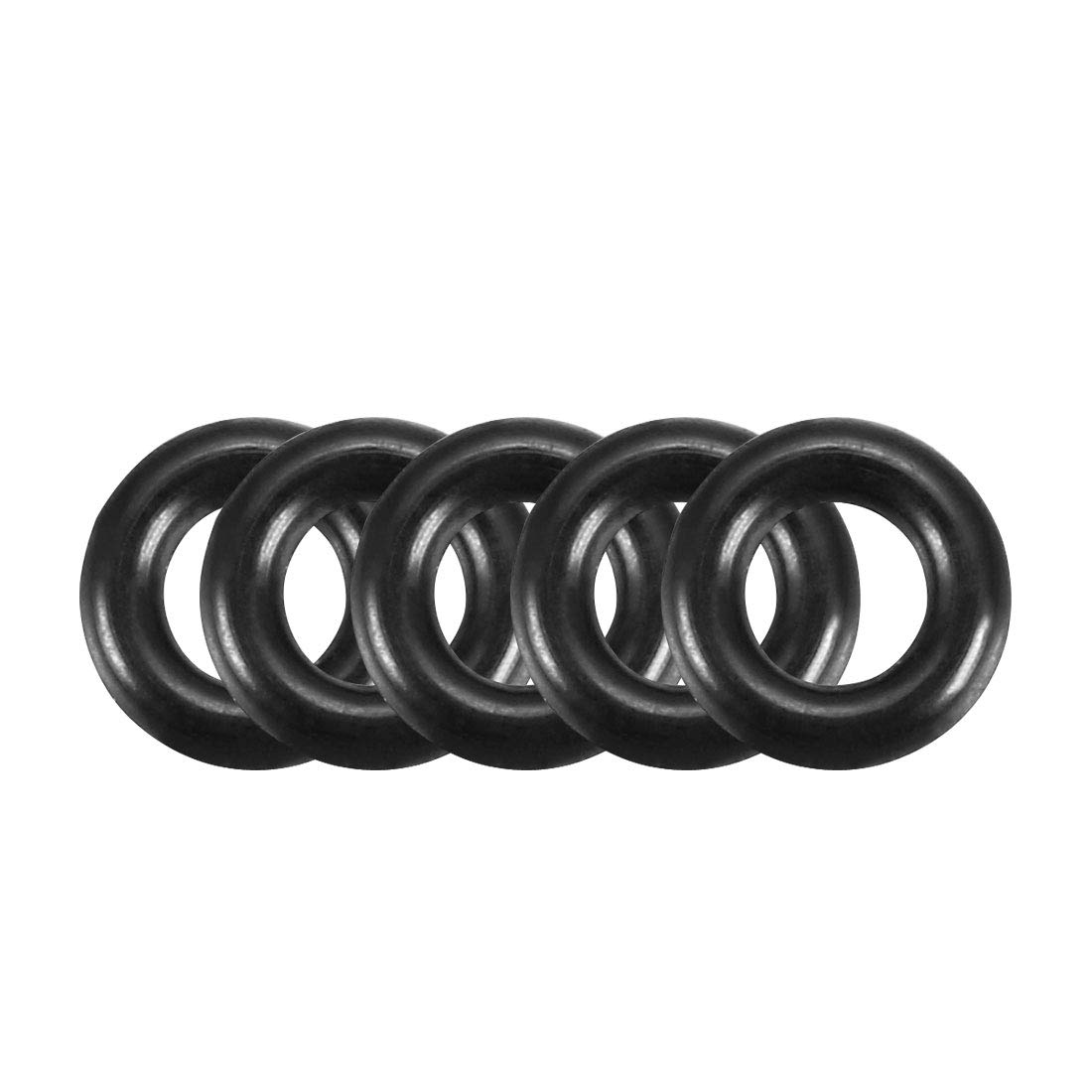 Sourcingmap Nitrile Rubber O-Rings, 5mm OD 2.6mm ID 1.2mm Width, Metric Sealing Gasket, Pack of 200