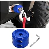 Bittwee Winch Cable Stopper Rubber Hook Saver for ATV UTV, Blue | Waterproof rubber material, reduces wear, maintains cable tension, screws and allen wrench included, auto accessories