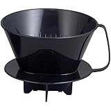 HIC Harold Import Co. Coffee Filter Cone, No.4-Plastic, Black