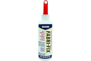 BEACON Fabri-Fix Bonding Solution - Fast Grab & Quick Dry for Fabric, Leather & More - No Heat, No Mess & Burn-Free, 4-Ounce